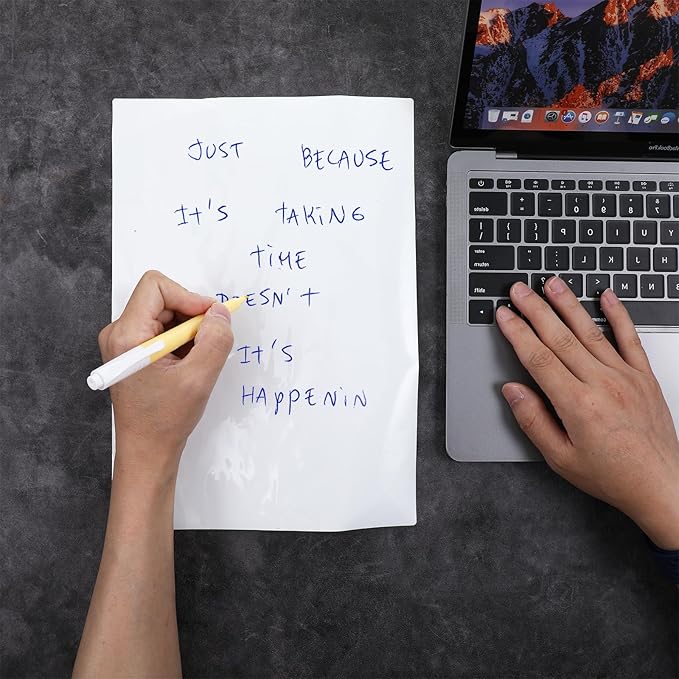 Qianyu 2 Pcs Dry Erase Board Sticker 8.3'' x 11.7'' Whiteboard Sticker Self-Stick Dry Erase Sheets Wallpaper Peel Stick New Stain Proof Dry Erase Stickers for Wall Desk Refrigerator Door Locker