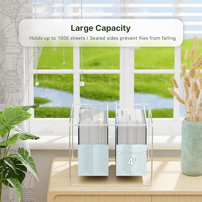 XINGIA 4'' Expandable Hanging File Folders Letter Size, 6 Pack Wheat Straw Heavy Duty Hanging Files with Tabs,Extra Capacity File Cabinet Organizer for Office,Wide Hang File Folders for File Frame,Box