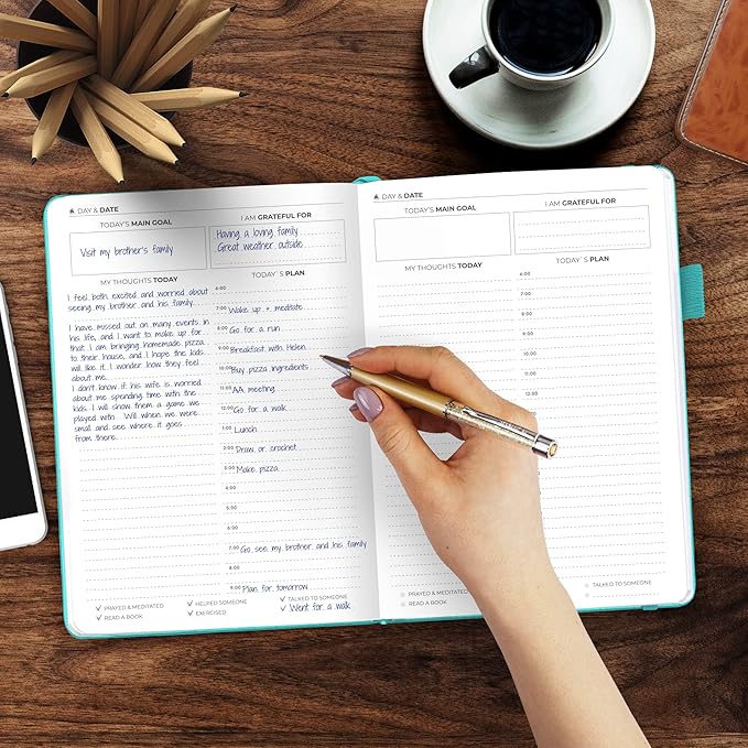 Clever Fox Addiction Recovery Journal – Addiction Treatment Planner & Workbook – Daily Sobriety Journal for Recovery Progress, A5 (Turquoise)