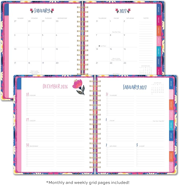 High Note 2027 Planner, 17-Month Hardcover Weekly & Monthly Planner: August 2026 – December 2027, 9" x 10", Jess Phoenix, with Goal & Project Planning Pages, Notes, Lists & Sticker Sheet
