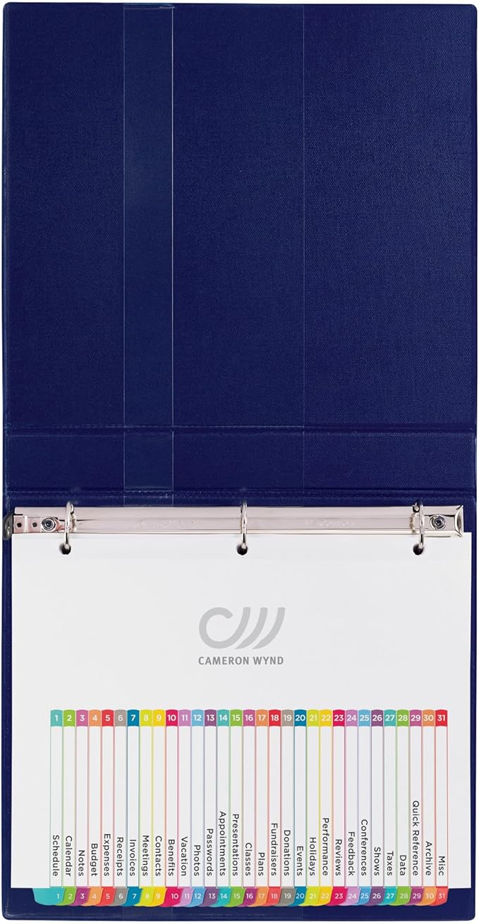 Avery 1-31 Dividers for 3 Ring Binders, 31 Tabs per Set, Customizable Table of Contents, Multicolor Arched Tabs, Great for Organizing Reports, Projects, and More (12 Sets of 11846)