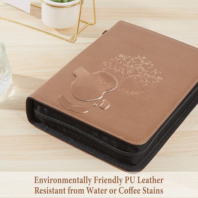 Bible Cover Case for Women and Men, PU Leather Bible Bag Bible Study Supplies Accessories with Detachable Wrist Strap