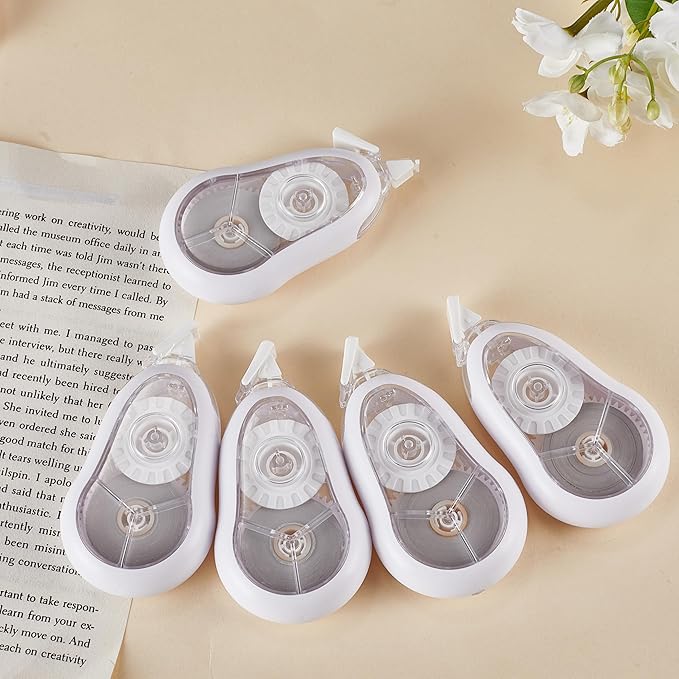 White Correction Tape, 5 Pack, 65.62 Feet Correction Tape for School and Office, School & Office Supplies, (White)