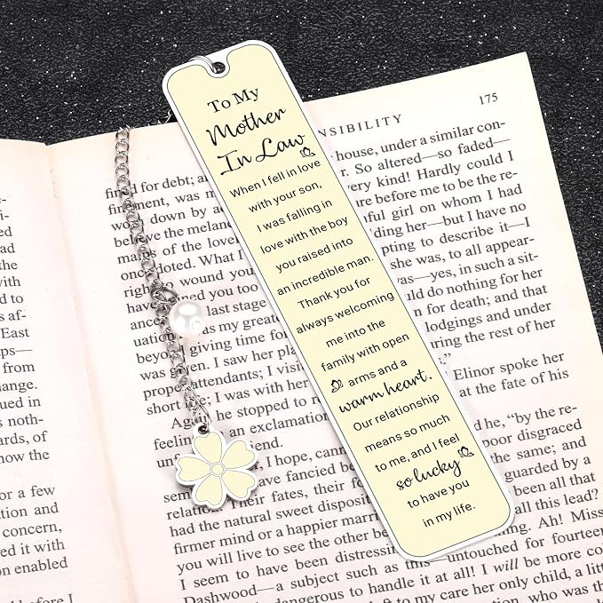 Mother in Law Mothers Day Birthday Wedding Gifts Future Mother in Law Birthday Gifts Metal Bookmark Mothers Day Gift for Mom in Laws Bookish Gift for Motherr in Laws Bookmarks for Book Lovers Women