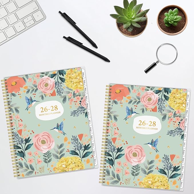 Monthly Planner 2026-2028, 36 Months Calendar Planner 2026-2028 from Jan 2026 – Dec 2028, 8.5'' x 11'' with Ruled Spread, Flexible Cover, Spiral Wirebound, Pocket, Coated Tabs, Notes ＆ Habit Tracker