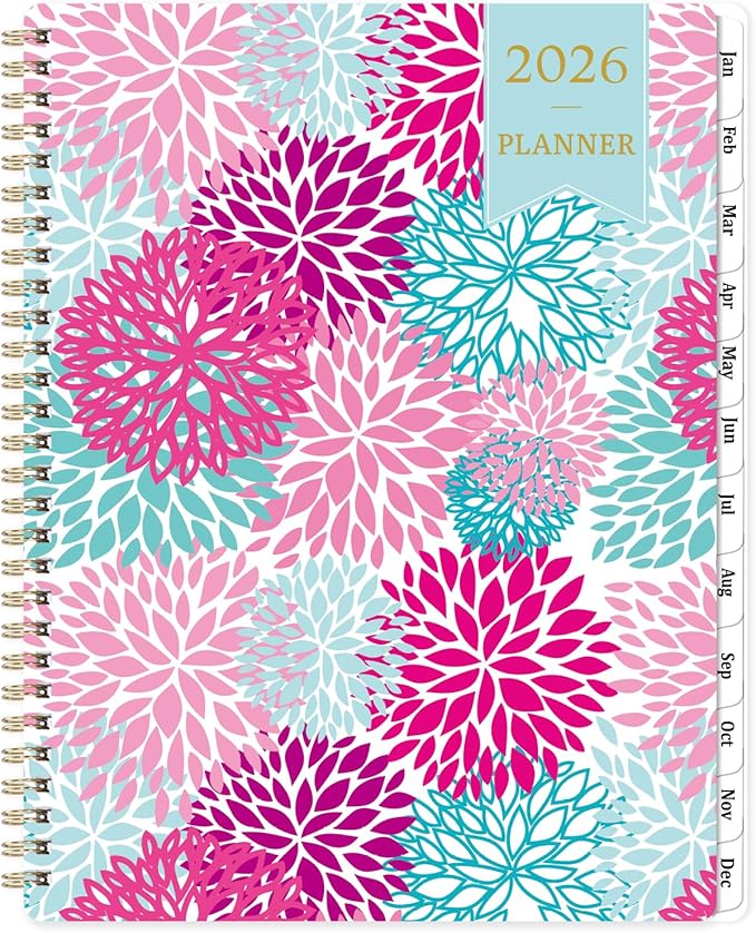 2026 Planner - 9'' x 11'' Calendar Planner 2026, Jan. 2026 - Dec. 2026, Planner Weekly and Monthly, Large Planner 2026 with Monthly Tabs, Inner Pocket