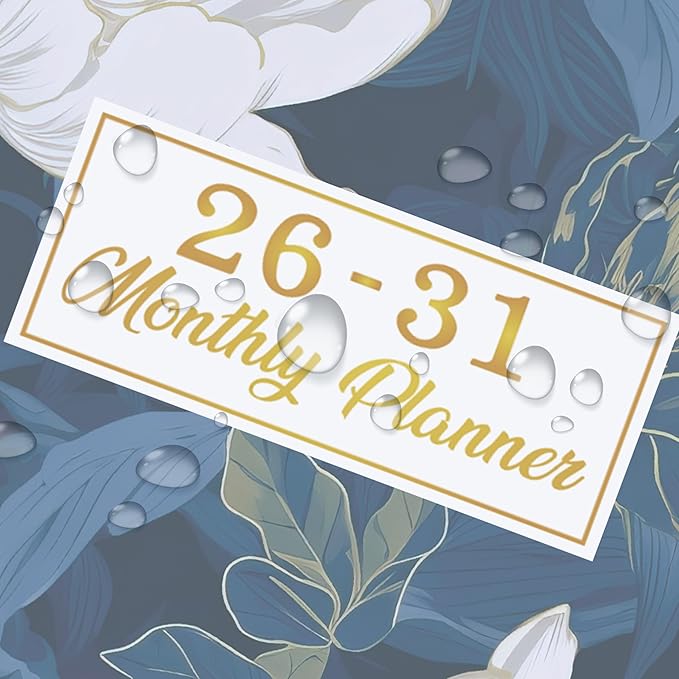 2026-2031 Monthly Planner - 5 Year Planner/Calendar from JUL. 2026 - JUN. 2031, 9" x 11", Monthly Tabs, Back Pocket, Twin-Wire Binding, Transparent Waterproof PP Cover