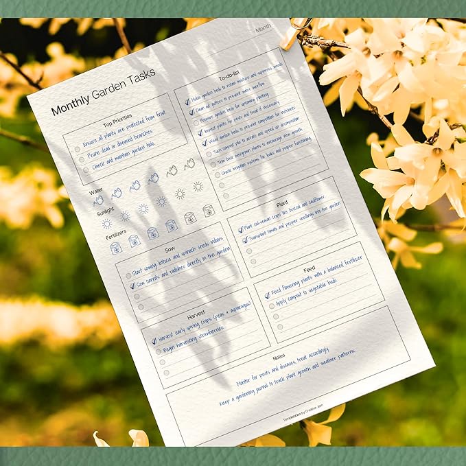 Gardening Planner & Plant Journal | Planting Calendar, Plant Care, Seed Starting, Herb Notes, Garden Planner (Green)