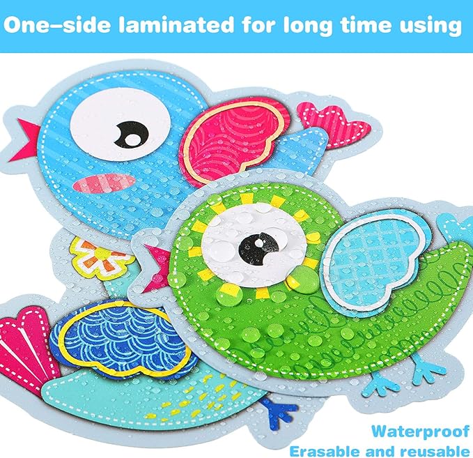 72 Pieces Boho Birds Cut-Outs Multicolor Bird Cutouts Bird Bulletin Board Decorations for Classroom Birthday Party Supply