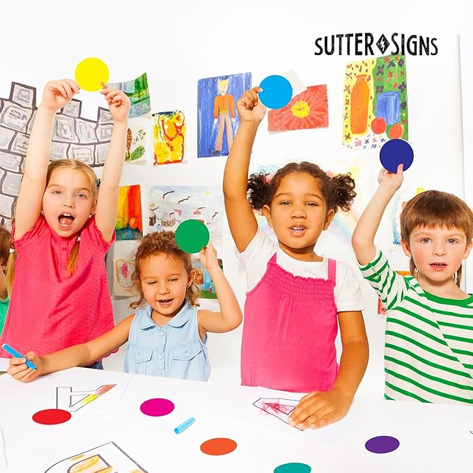 Paper Circle Cutouts 108pcs | Cut Out Shapes for Bulletin Board, Classroom, Decorations, Crafts