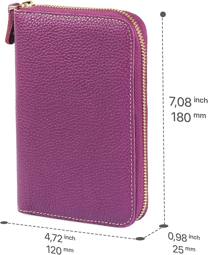 Londo Genuine Leather Padfolio – Portfolio Folder with Pencil Holder, Notepad & Zipper Closure for Business, Office & Travel