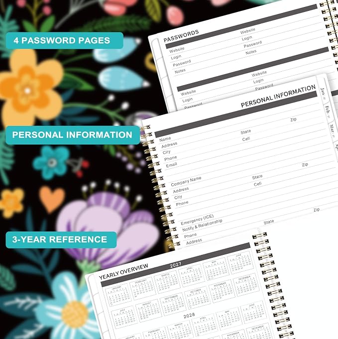 Monthly Planner 2027-2029 - 3 Year Planner 2027-2029, Jan. 2027 - Dec. 2029, 9" X 11", 3 Year Calendar 2027-2028-2029 Monthly Planner with 36-Month Tabs, Inner Pocket