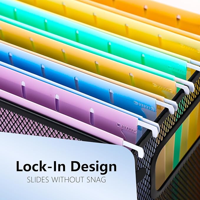 Plastic Hanging File Folders, 36 Pack Pastel Hanging Folders，Letter Size with 1/5-Cut Tabs, Strong for Bulk Files, Documents and Paper, Office & Home Filing