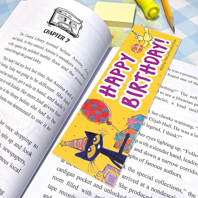 Edupress Pete The Cat Groovy Birthday Bookmark Awards (EP60327), Multi