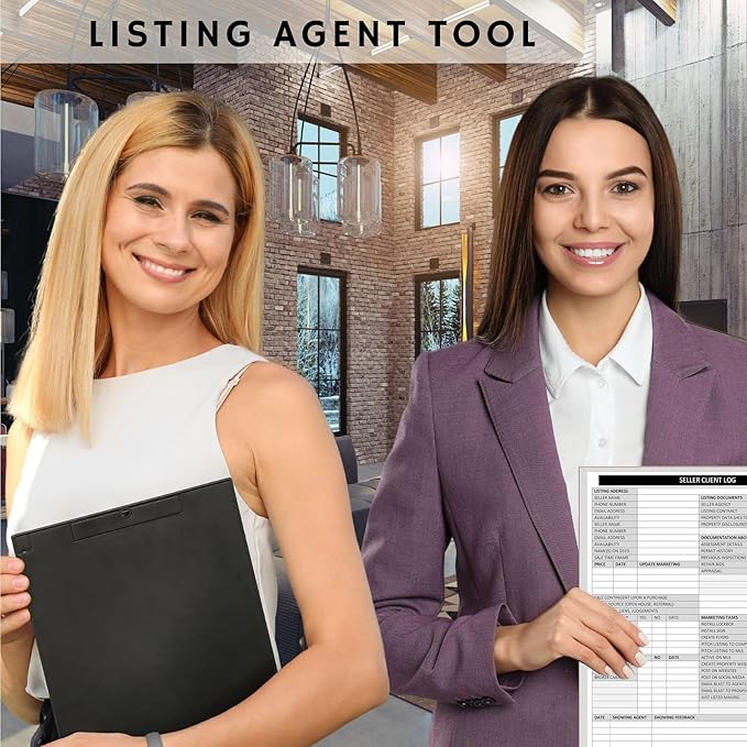 Real Estate Agent Supplies - Home Seller Client Log to include in Listing File Folders. Realtor Log to Track Seller Needs, Home Showings & Agent Activity. 50 Page Notepad. 8.5 X 11. Made in the USA