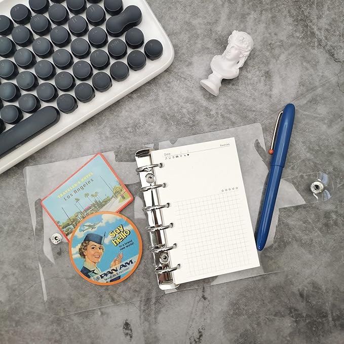 Zelten 1 Pack A7 45 Sheets/90 Pages FavoritesLoose Leaf Punched Paper Refills Paper for 6 Hole Binder Personal Organizer Diary Notebook Refillable Planner