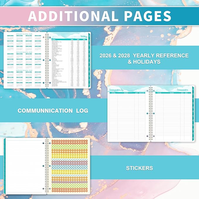 Student Planner 2026-2027 - School Planner with Stickers, July 2026- June 2027, 9" x 11", 2026-2027 Student Planner/Academic Planner with Thick Paper