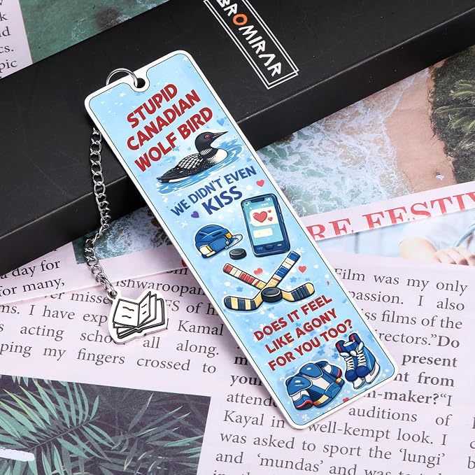Heated Rivalry Bookmark, Hockey Rivals Trope Bookish Gifts for Women, Book Trope Bookmark, Book Lover Gifts for Women Men Girls Boys Books Merch for Readers Fans Bookworm Nerd Birthday Graduation Gift