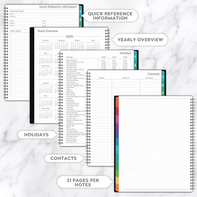 Planner 2026-2027, Academic Planner2026-2027 - 2026-2027 Weekly and Monthly Planner, A4(9" x 11"), July 2026 - June 2027, Storage Pocket, Daily Agenda Book, College Organizer Notebook, Teacher Student Planning Book with Tabs, Enterprise