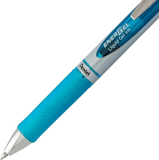 Pentel EnerGel RTX Retractable Liquid Gel Pen, (0.7mm) Metal Tip, Medium Line,Assorted Ink, 8-Pk (BL77BP8M1)