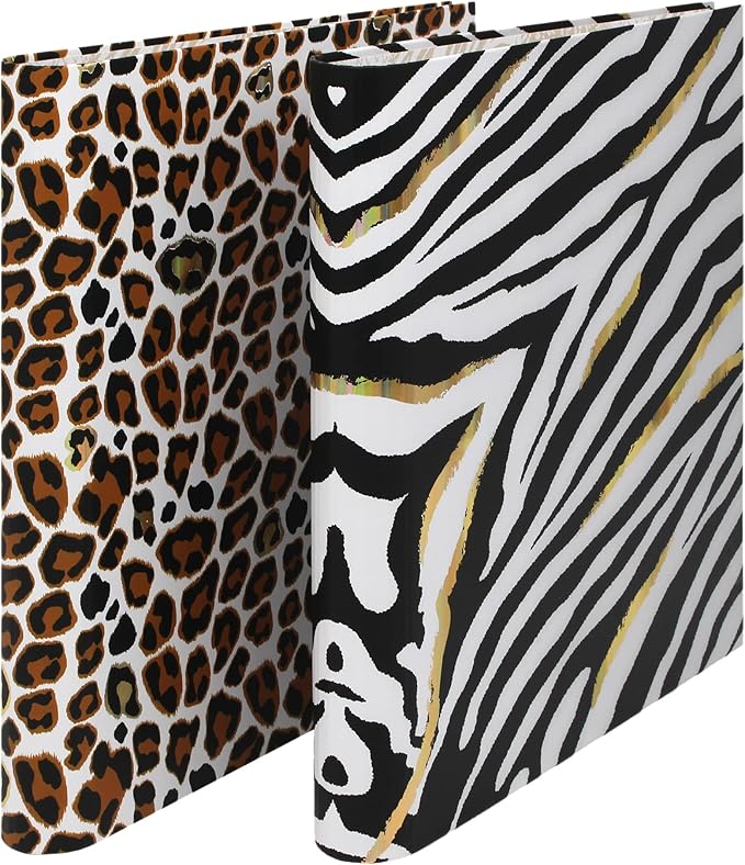 Pukka Pad, Wild A4 Preloaded 3-Ring Binder – Includes Personal Details and Planner Pages – Comes Preloaded with 5-Part Dividers – Standard 3-Ring Mechanism - Zebra