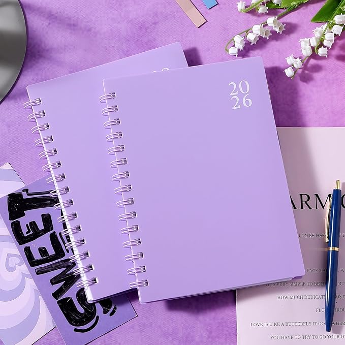 2026 Planner - 2026 Planner Weekly and Monthly from Jan. 2026 - Dec. 2026, Calendar Planners 2026 with Inner Pocket, Colorful Tabs, Planners for Women, 8.5" x 6.4" - Purple