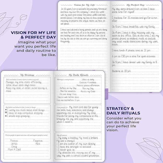 GoGirl Planner and Organizer for Women – Pocket Weekly Planner, Goals Journal & Agenda for Time Management & Productivity. Undated (Lavender)