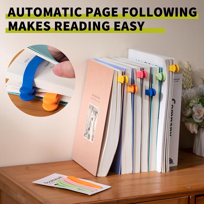 Book Marks for Reading Women, Kaluofan 6PCS Colorful Book Accessories, Bookmark Clip, Bookmarks for Women, Gifts for Mothers Teachers Book Lovers on Mother's Day, Birthday, Thanksgiving and Christmas
