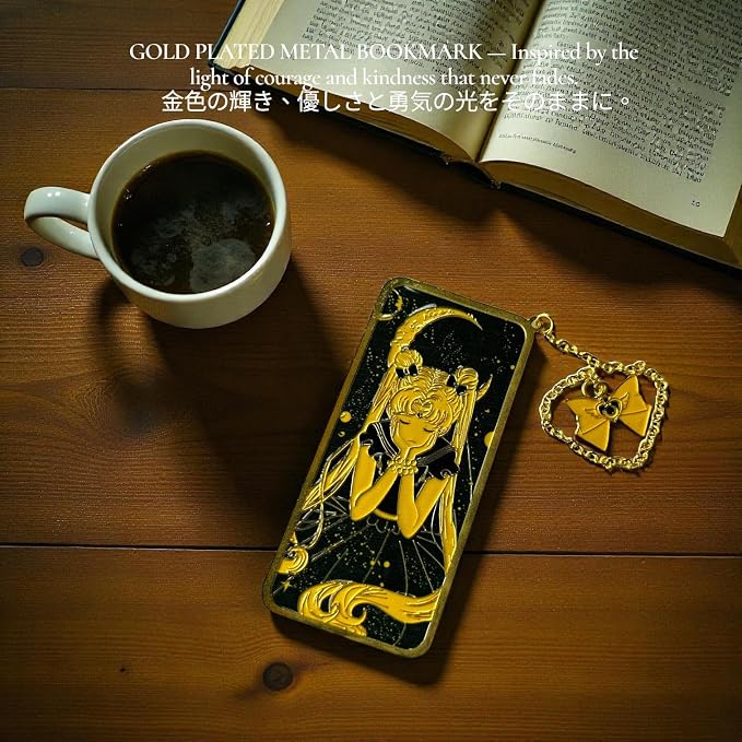 Anime Bookmark Gojo Satoru Metal Bookmark with Chain Japanese Style Manga Accessories Otaku Collectible Reading Gift Anime Gifts Gojo Gifts Book Lover Present Japanese Anime Merch (Moon)