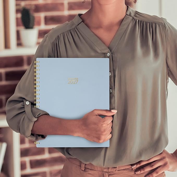 AT-A-GLANCE 2027 Planner, Weekly & Monthly, 13-Month Jan-Jan, 8.5" x 11", Harmony, Ice Blue (1099-905-38-27)