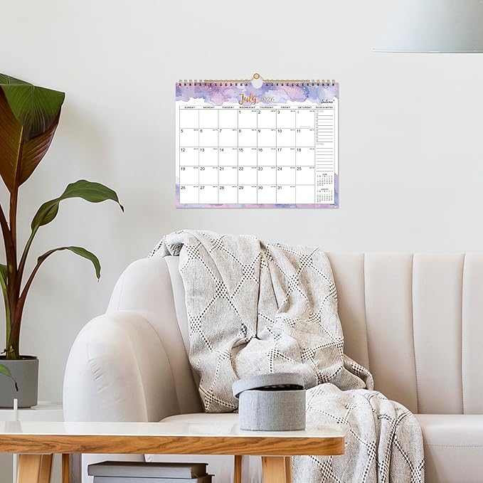 2026-2027 Calendar - 2026-2027 Wall Calendar, July 2026 - December 2027, 11" × 8.5", Spiral Twin-Wire Binding, Daily Blocks with Julian Dates, Perfect for Planning and Organizing Your Life