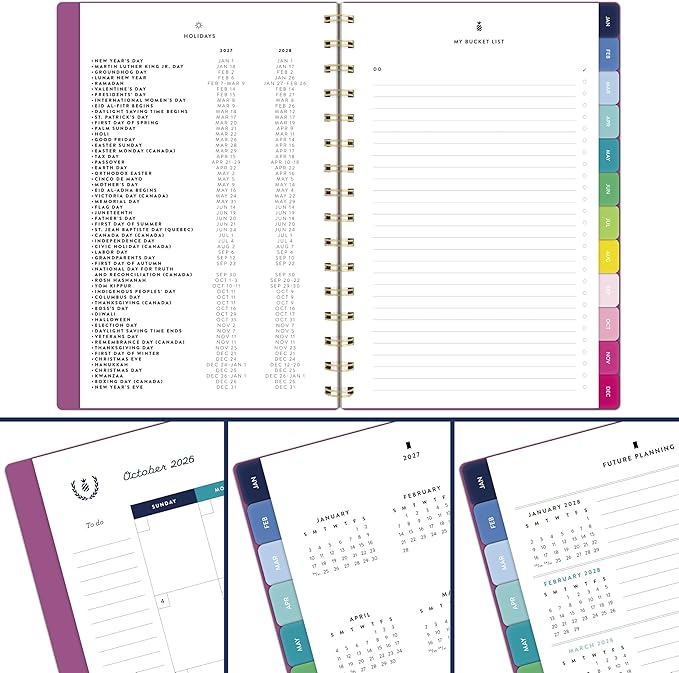 AT-A-GLANCE 2027 Planner, Simplified by Emily Ley, Weekly & Monthly, 5.5" x 8.5", Nostalgia Pink (EL60-200-27)