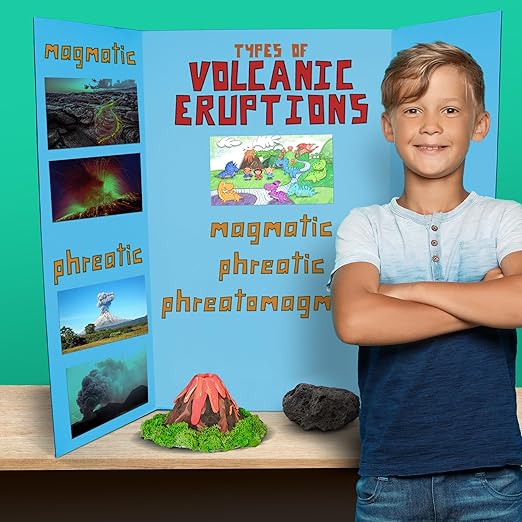 Flipside Products 36” x 48” Project Boards for Presentations, Science Fair, School Projects, Event Displays and Trifold Picture Board, Proudly Made in USA - Sky Blue - 10 Pack