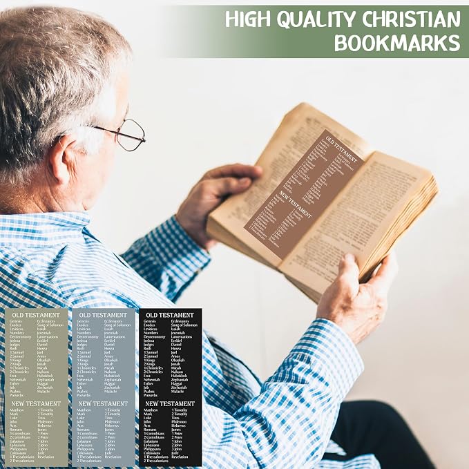 Motiskyy 100 Pcs Christian Gifts for Fathers Day Bulk Books of The Bible Bookmarks 2.36 x 6 Inch Religious Christian Bookmarks Bulk Church Gifts for Prayers Church Men Women Mom Dad(Natural)