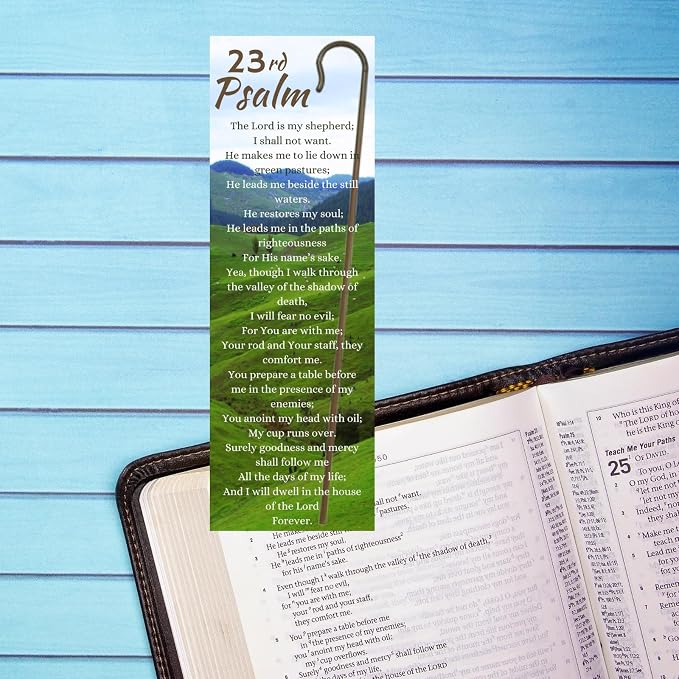 100 Shepherd’s Staff Religious Bookmarks – Psalm 23 | Christian Faith Gifts