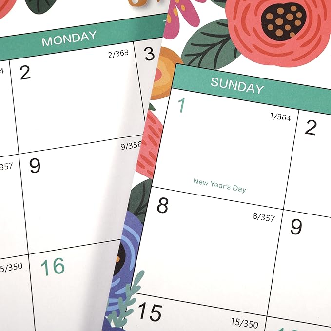 Wall Calendar 2026-2027 - Calendar 2026-2027, JUL. 2026 - Dec. 2027, 18 Monthly Wall Calendar, 15" x 11.5", Wall calendar with Twin-Wire Binding, Hanging Hook, Julian Dates, Thick Paper