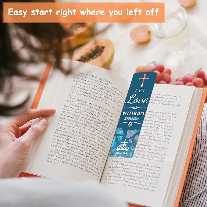 200 Pcs Bible Bookmarks Inspirational Scripture Christian Bookmark Motivational Book Markers Cross Bible Verse Book Marks for Reading Women Men Religious Church Supplies Father's Day Christian Gifts
