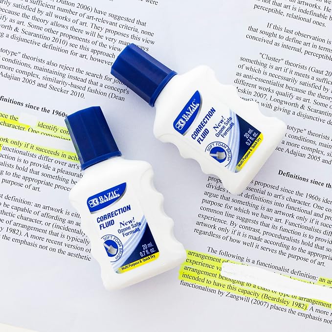 Correction Fluid with Foam Brush (Set of 2) Quantity: Case of 144