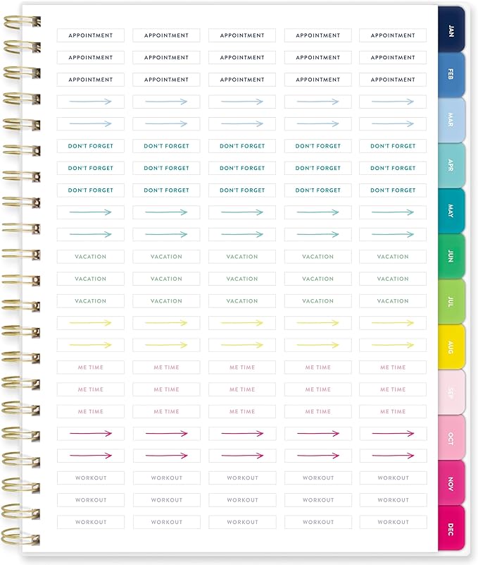 AT-A-GLANCE 2027 Planner, Simplified by Emily Ley, Weekly & Monthly, 8.5" x 11", Happy Stripe (EL57-905-27)