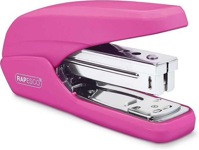 Rapesco X5-25ps Less Effort Stapler, 25-Sheet Capacity - Hot Pink (1384)