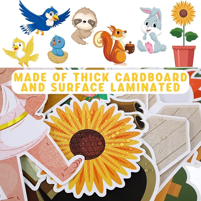 BBTO 155 Pieces of Christian Tree Bulletin Board Set The Gods Plan to Decorate Children's Sunday School, Religious Bible, Scripture Classroom, Cut Decoration, Blackboard Supplies (Puzzle Style)
