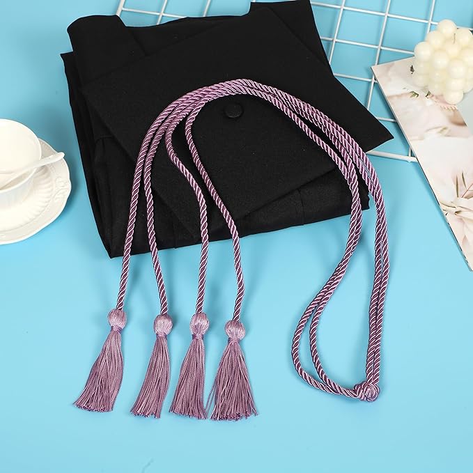 Graduation Double Honor Cords with Tassels Braided Academic Ropes for High School College Ceremony 68 Inch (Light Purple)