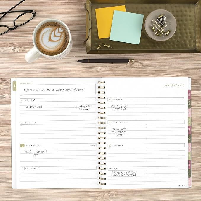 AT-A-GLANCE 2027 Planner, Weekly & Monthly, 13-Month Jan-Jan, 8.5" x 11", Badge, Floral (1842F-905-27)