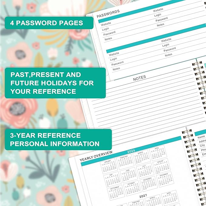 2026-2027 Monthly Planner - Monthly Planner from July 2026 to December 2027, 8.5" x 11", 12 Months Calendar Planners with Tabs, Inner Pocket