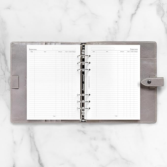 Filofax Calendar Diary Refill, A5 Size, One Day on One Page with Appointments, Business Diary, White Paper, English, 2025 (C68519-25)