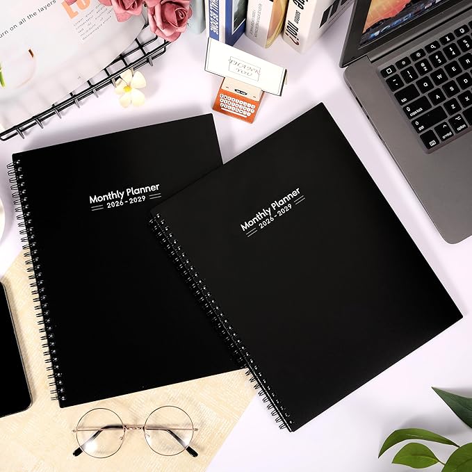 2026-2029 Monthly Planner/Calendar - 3 Year Planner 2026-2029, JULY 2026 - JUNE 2029, 36-Months Monthly Planner, 9" x 11", 3 Year Calendar Planners with Colorful Tabs, Pocket, Inner Pocket - Black