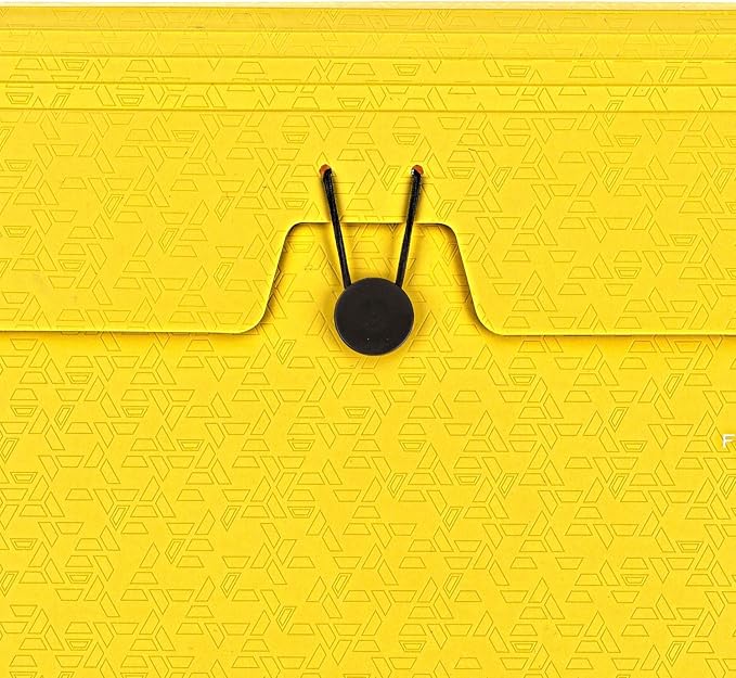 Five Star Expanding File Organizer, 6-Pocket Accordian File Organizer, Bungee Closure, Holds 11" x 8-1/2", Harvest Yellow (350100G-ECM)