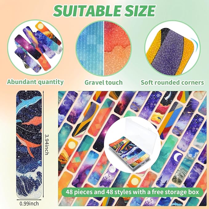 200 Pieces Calm Anxiety Sensory Stickers - Fidget Stickers with Storage Box - Sensory Strips Different Textures Relieve Adult & Teen Stress Anxiety - Office Must Haves