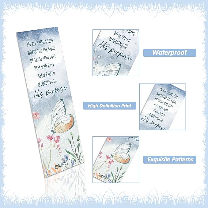 96 pcs Christian Bookmarks Bulk: Watercolor Scripture Bible Verse Book Mark, Inspirational Religious Book Markers for Women, Gifts for Bible Study Church Groups Classroom Sunday Shool Office Supplies