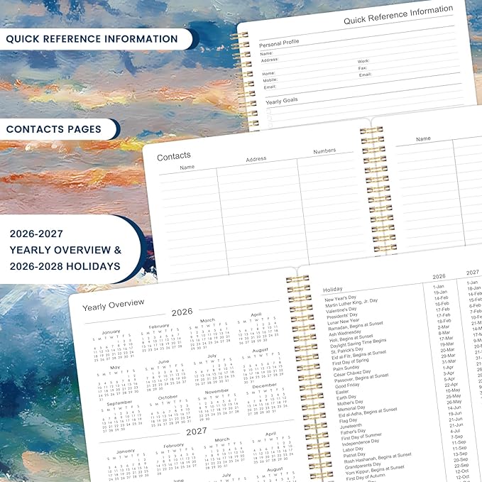 2026 Planner - 2026 Planner Weekly and Monthly, Jan. 2026 - Dec. 2026, 8.5" x 11" with Functional Pages, Flexible Cover